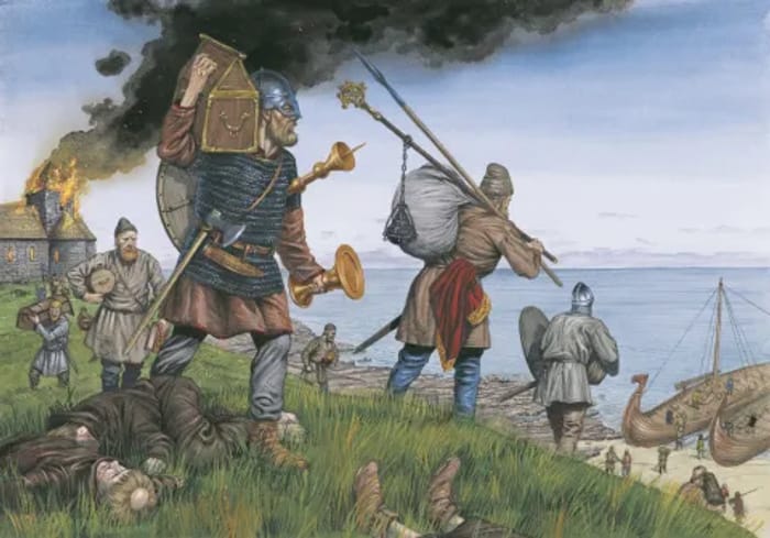 Розграбування монастиря вікінгами