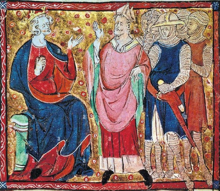 Генріх ІІ і Томас Бекет (середньовічна мініатюра)
