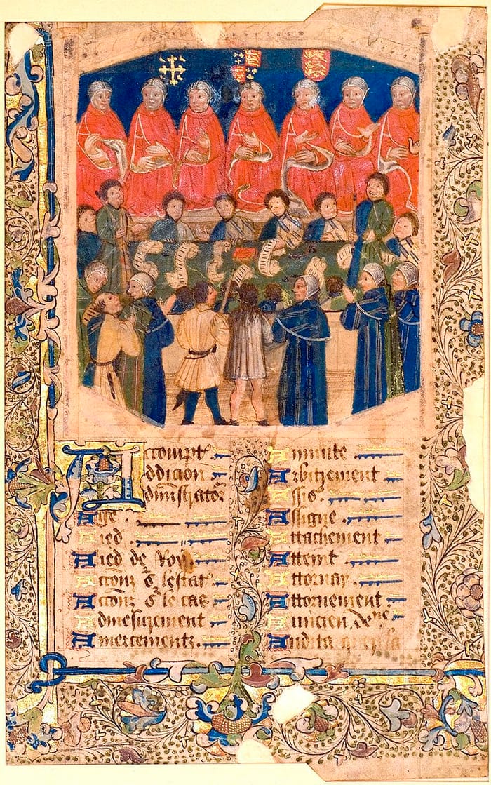 Суд (середньовічна мініатюра)