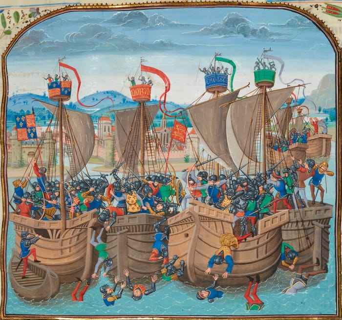 Битва при Сльойсі (середньовічна мініатюра)
