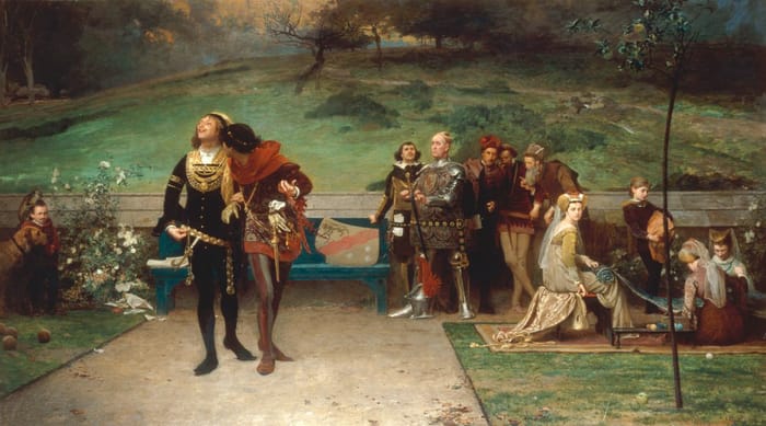 Едуард ІІ та його фаворит Пірс Гавестон (картина ХІХ ст.)