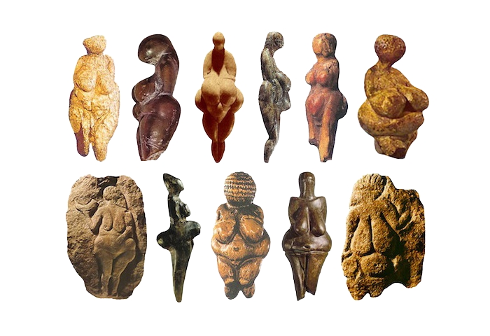 Статуетки "Великі Матері" Матеріал глина, вапняк, камінь, кістка                             (6 300 - 5 300 до н.е.)